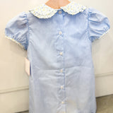 Light Blue Striped A-Line Dress