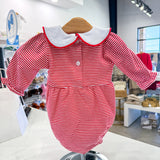 Red Striped Christmas Bow Bubble