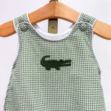 Green Gingham Alligator Bubble