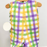 Mikey Embroidered Marching Band Plaid Jon Jon