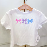 Pastel Bows White Boxy Top