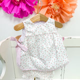 Pink Floral Apron Bloomer Set