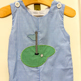 Blue Gingham Golf Hole Shortall