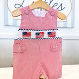 Red Gingham American Flag Jon Jon