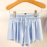 Baby Blue Girls Athletic Shorts