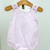 Classic Pink Seersucker Bubble Romper