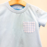 Madden Short Set- Light Blue Gingham
