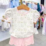 Easter Bunnies Pink Short Set