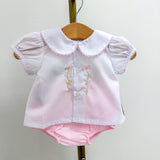 Avery Pink Diaper Set Flowers