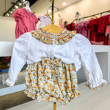 Orange Liberty Print girl´s bloomer set