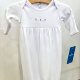 Juliette's Classics White/Pink Gathered Gown