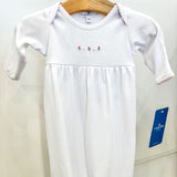 Juliette's Classics White/Pink Gathered Gown