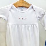 Juliette's Classics White/Pink Gathered Gown