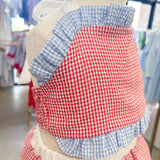 Red &Blue Gingham Two-Piece Swim Set