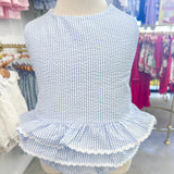 Blue Stripe Two Piece Swimsuit