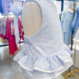 Blue Stripe Two Piece Swimsuit