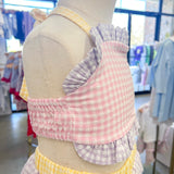 Sweet  Pastel Gingham Two-Piece Swim Set