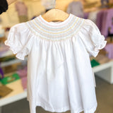 Emma White Classic Smocked Bloomer Set