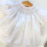 Emma White Classic Smocked Bloomer Set