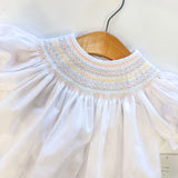 Emma White Classic Smocked Bloomer Set