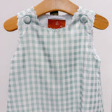 Addison A-Line Dress - Green Gingham