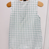 Addison A-Line Dress - Green Gingham