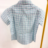 Boys' Blue Gingham Button-Down Shirt