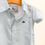 Performance Romper - Blue Fog Gingham