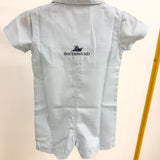 Performance Romper - Blue Fog Gingham