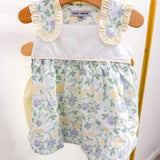 Yellow Ruffle Floral Bloomer Set