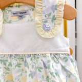 Yellow Ruffle Floral Bloomer Set