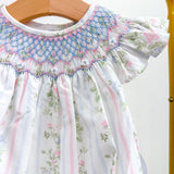 Valerie Floral Rose Vine Smocked Dress