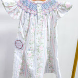 Valerie Floral Rose Vine Smocked Dress