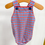 George Blue and Red Plaid Bubble