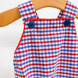 George Blue and Red Plaid Bubble
