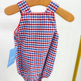 George Blue and Red Plaid Bubble