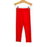 Straight Leg Leggings-Red