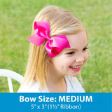 Medium Classic Velvet Red Bow