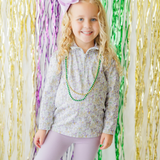 Mardi Gras Bow Pullover Set