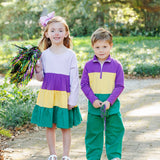 Mardi Gras Colorblock Pullover