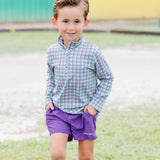 Mardi Gras Plaid Pullover