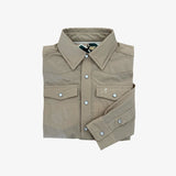 Performance Pearl Snap LS Oat (Velvet Fawn)