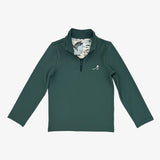 Beau Quarter Zip Mallard Green (Velvet Fawn)