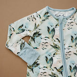 Bamboo Zipper Pajama Mallard Sky (Velvet Fawn)