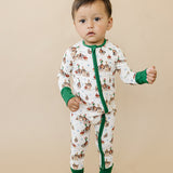 Bamboo Zipper Merry Mallards (Velvet Fawn)