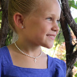 White Pearl 14K Gold-Plated Earrings