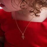 Gold Infinity Cross Necklace