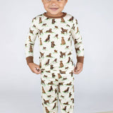 Chocolate Labrador Dogs- LS PJs