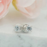 Sterling Silver Clear CZ Earrings