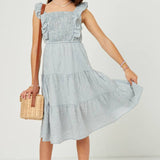 Maggie Smocked Ruffle Tiered Dress